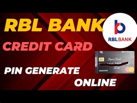 RBL Credit Card PIN Generation .